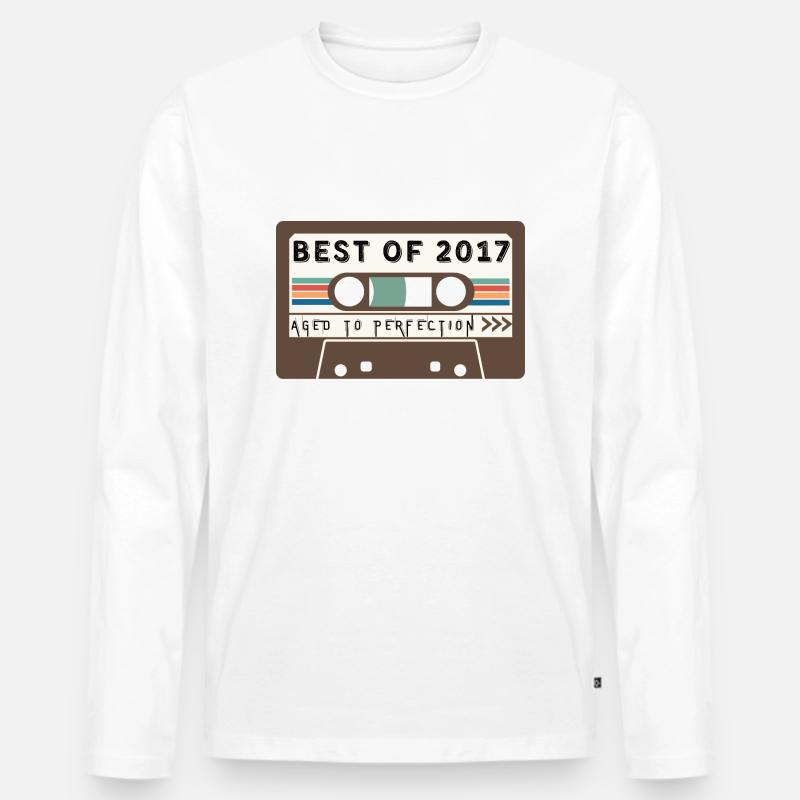Das Beste aus 2017 - Männer Premium Bio Langarmshirt - Weiß