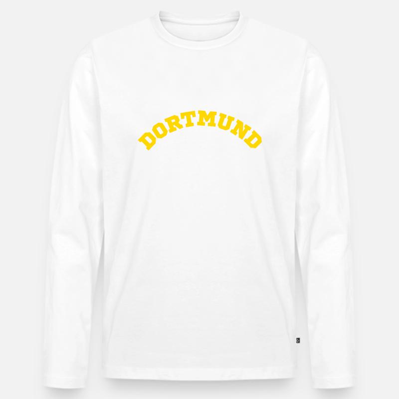 Dortmund - Männer Premium Bio Langarmshirt - Weiß