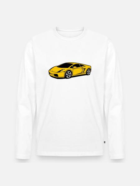 race_car - Men's Premium Organic Long Sleeve Shirt - white
