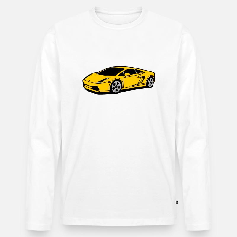 lambo - Männer Premium Bio Langarmshirt - Weiß