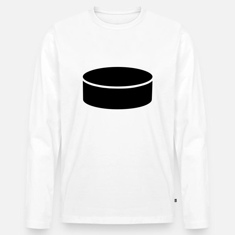 Eishockey - Männer Premium Bio Langarmshirt - Weiß