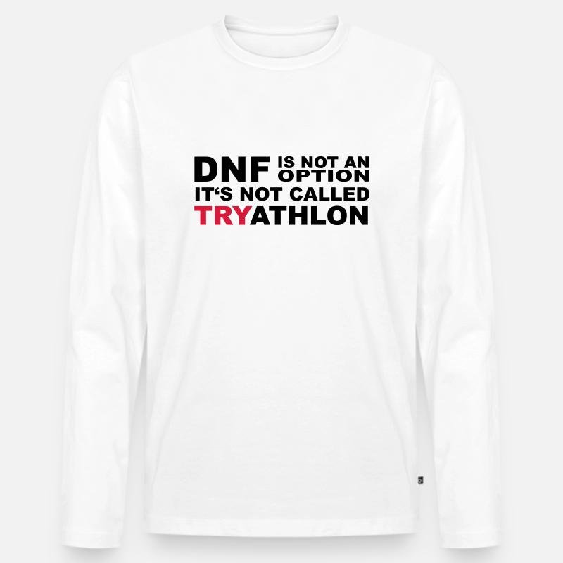 TRYATHLON - Männer Premium Bio Langarmshirt - Weiß
