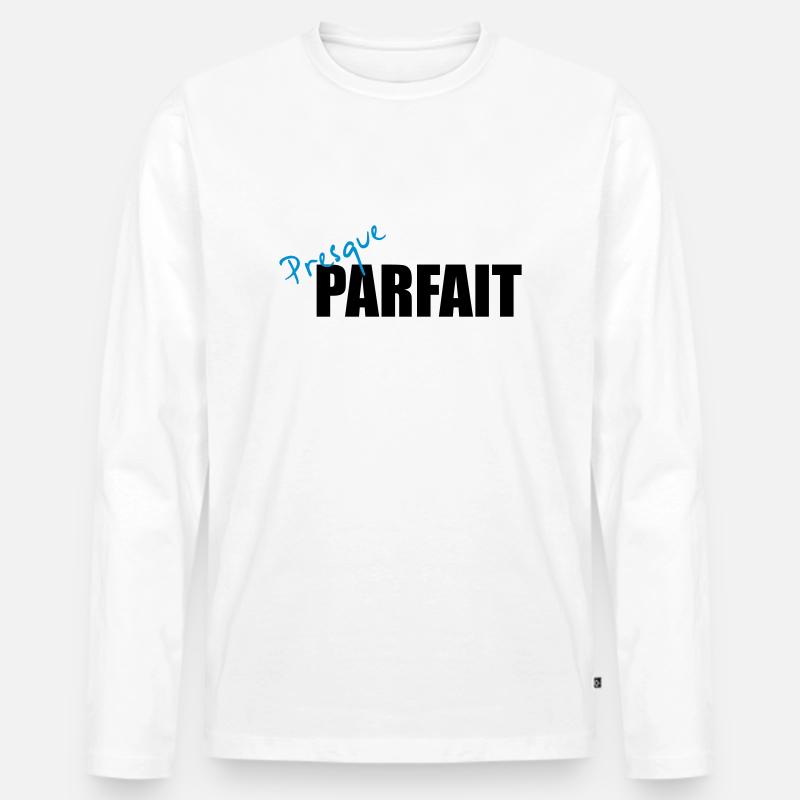 perfekte - Männer Premium Bio Langarmshirt - Weiß