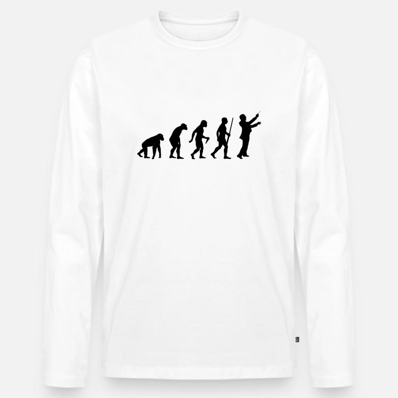 Conductor Evolution - Männer Premium Bio Langarmshirt - Weiß