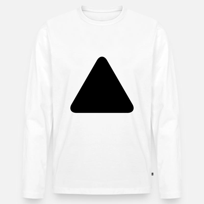 TRIANGLES DREIECKE CLEAN - Männer Premium Bio Langarmshirt - Weiß