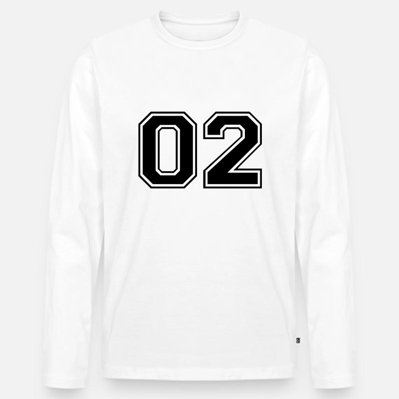 02 - Männer Premium Bio Langarmshirt - Weiß