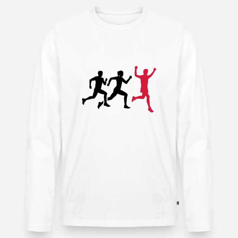 Laufen - Männer Premium Bio Langarmshirt - Weiß