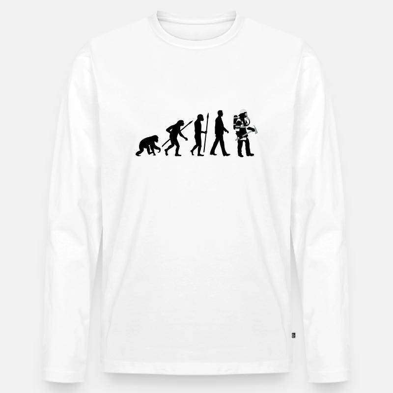 evolution_feuerwehrmann_012015_c_3c - Männer Premium Bio Langarmshirt - Weiß