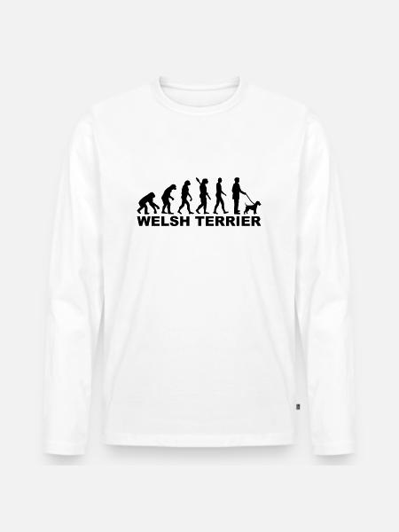 Welsh Terrier - Men's Premium Organic Long Sleeve Shirt - white