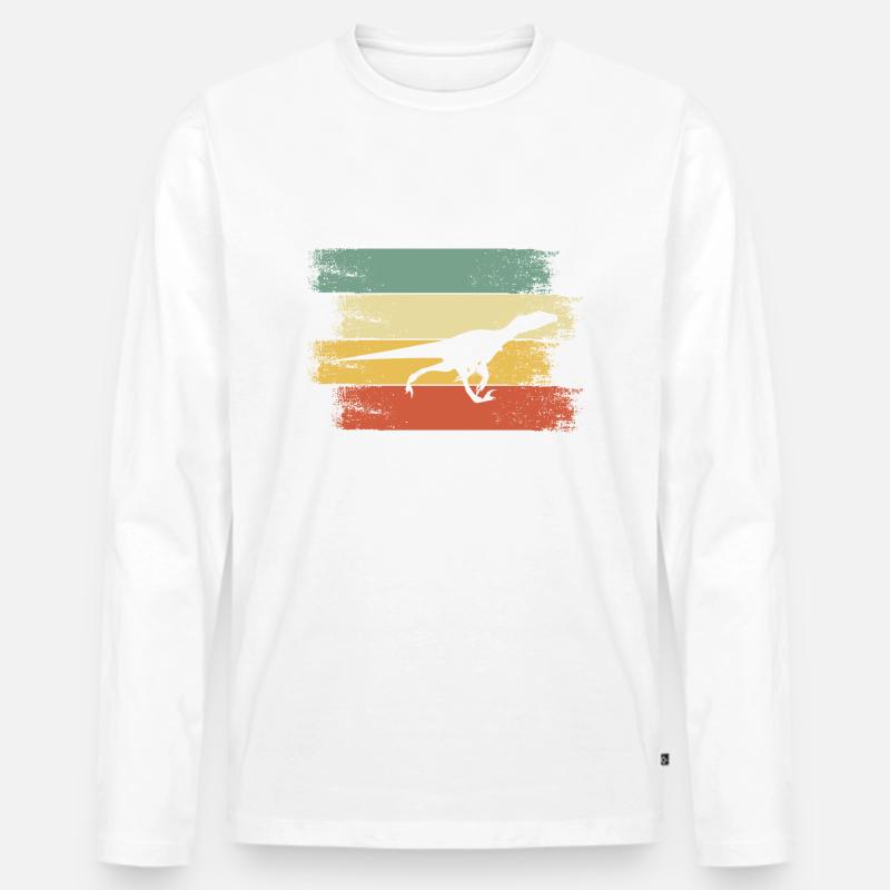 Dino - Männer Premium Bio Langarmshirt - undefined