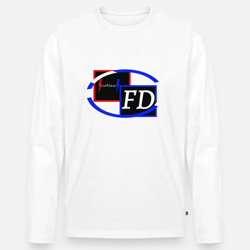 Fine Dressed - Männer Premium Bio Langarmshirt - Weiß