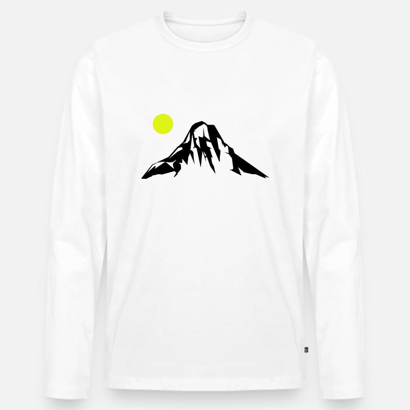 berge mountains - Männer Premium Bio Langarmshirt - Weiß