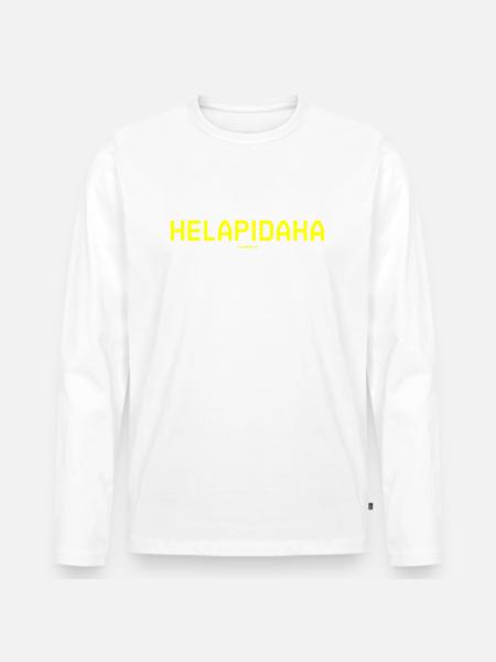 Helapidaka - Men's Premium Organic Long Sleeve Shirt - white