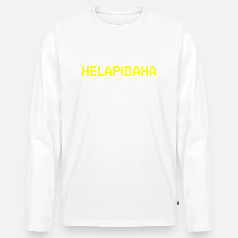 Helapidaka - Männer Premium Bio Langarmshirt - Weiß