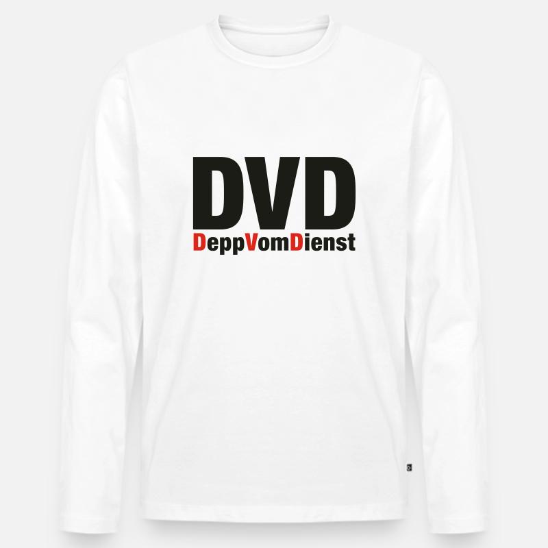 DVD - Männer Premium Bio Langarmshirt - Weiß