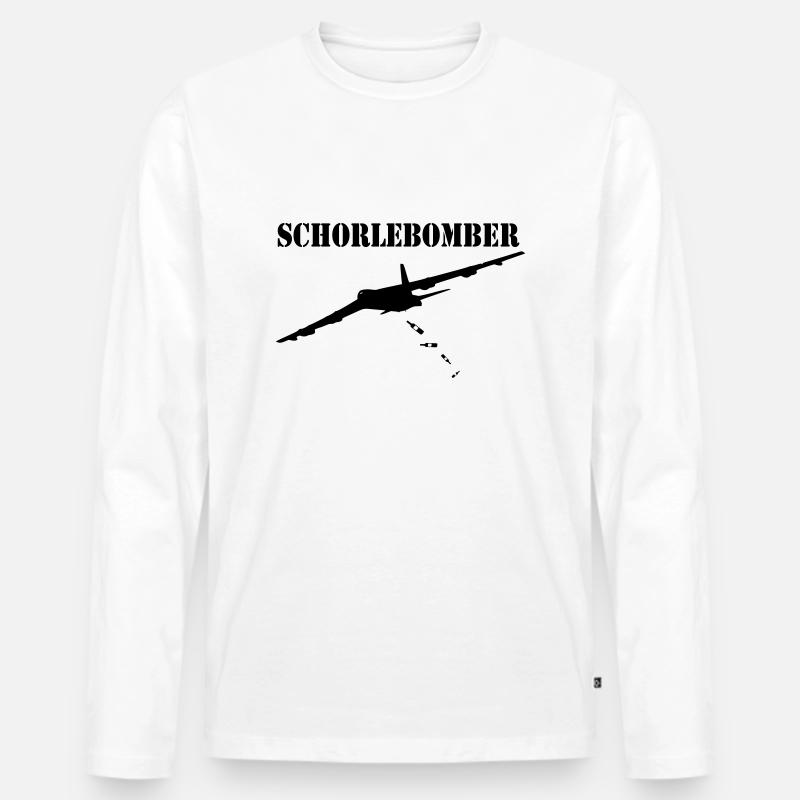 Schorlebomber - Männer Premium Bio Langarmshirt - Weiß