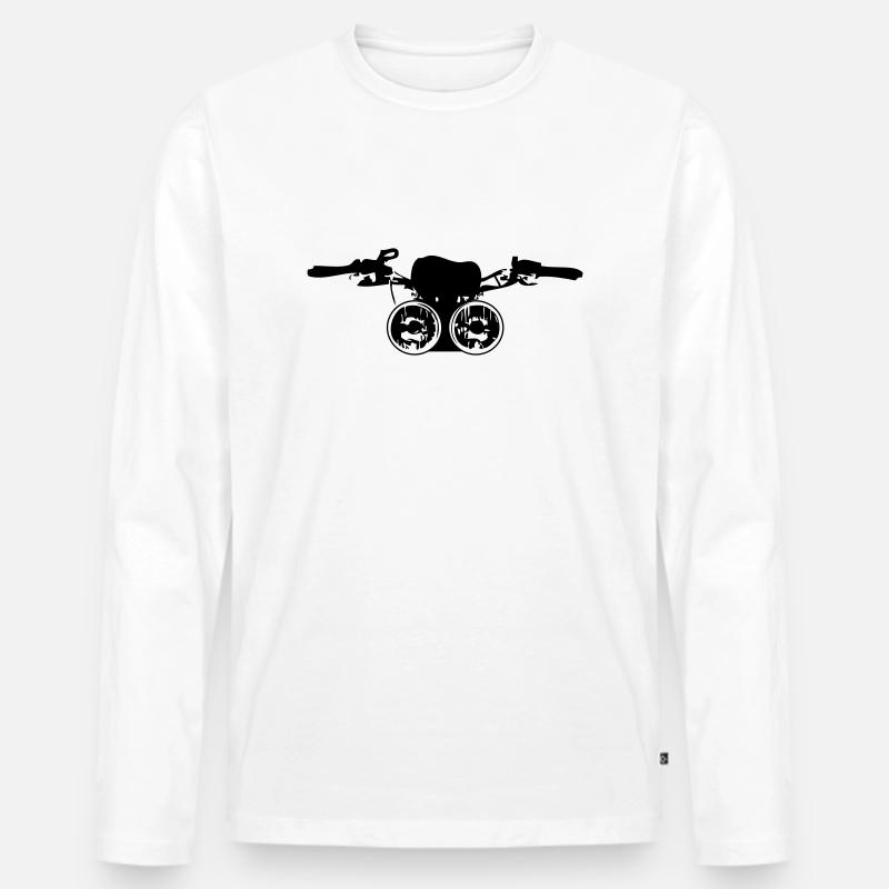 speedy - Männer Premium Bio Langarmshirt - Weiß