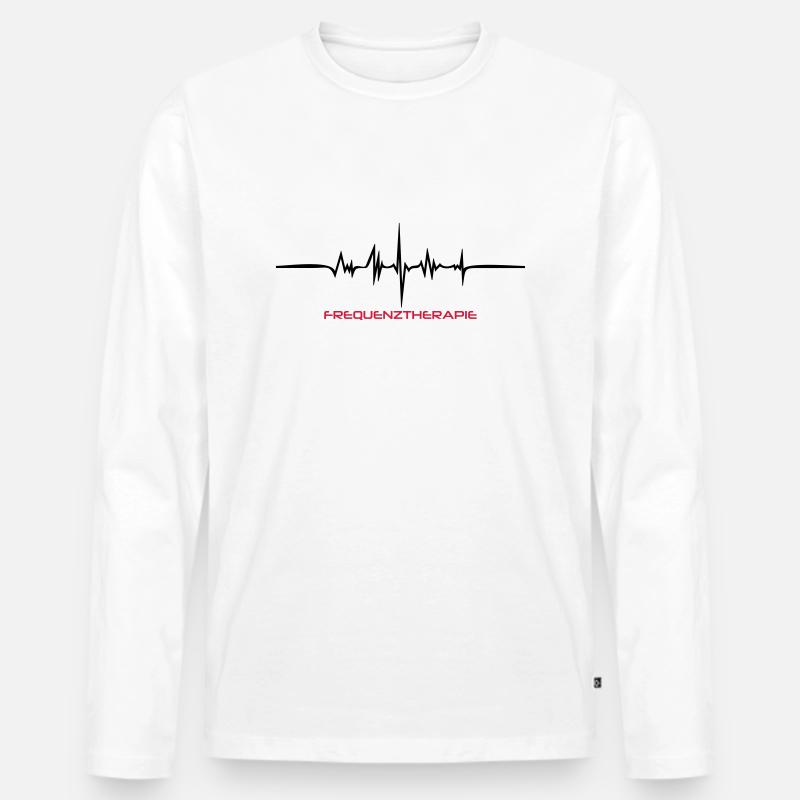 Frequenztherapie Drunk - Männer Premium Bio Langarmshirt - Weiß