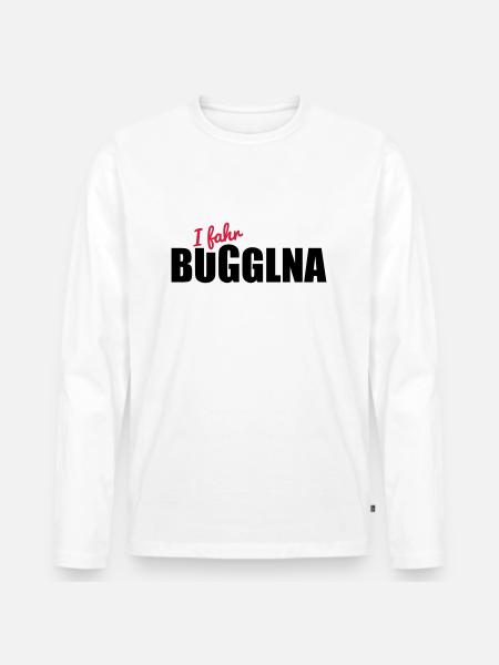 Buggl na - Männer Premium Bio Langarmshirt - Weiß