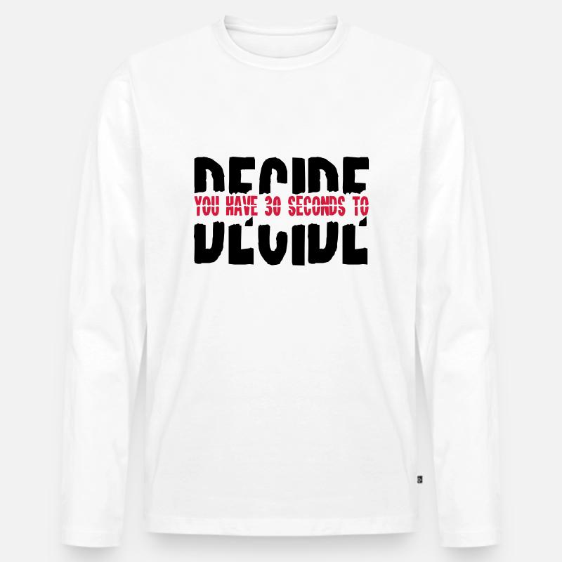 2541614 15682855 decide - Männer Premium Bio Langarmshirt - Weiß