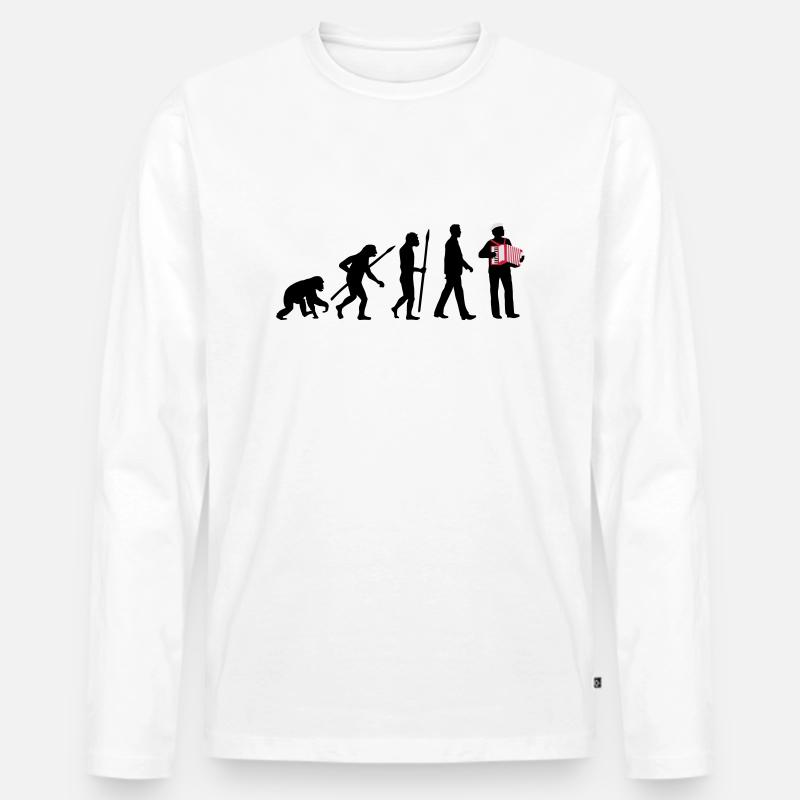 evolution_akkordeon_spieler_122013_b_3c - Männer Premium Bio Langarmshirt - Weiß