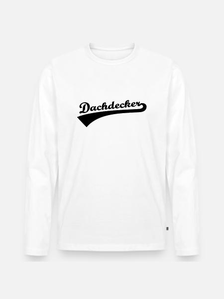 Dachdecker - Männer Premium Bio Langarmshirt - Weiß