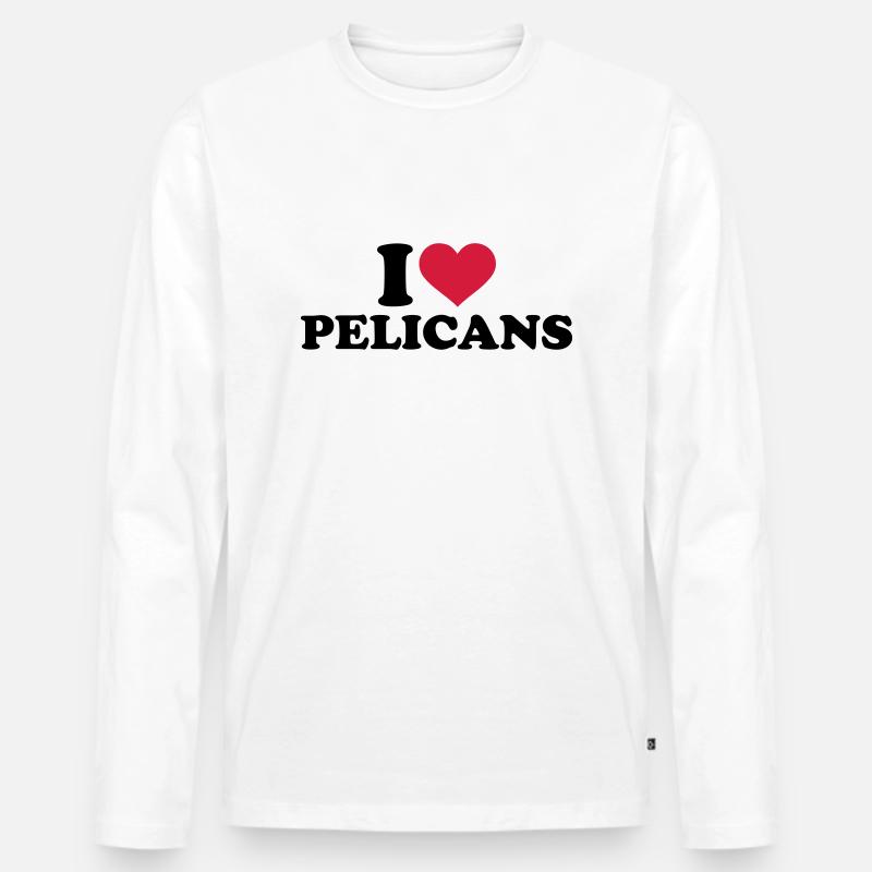Pelikan - Männer Premium Bio Langarmshirt - Weiß