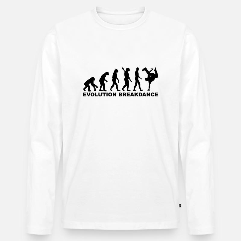 Evolution Breakdance - Men's Premium Organic Long Sleeve Shirt - white