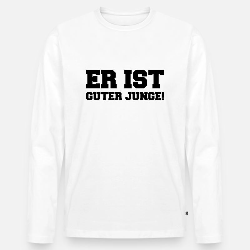guter_junge_01 - Männer Premium Bio Langarmshirt - Weiß