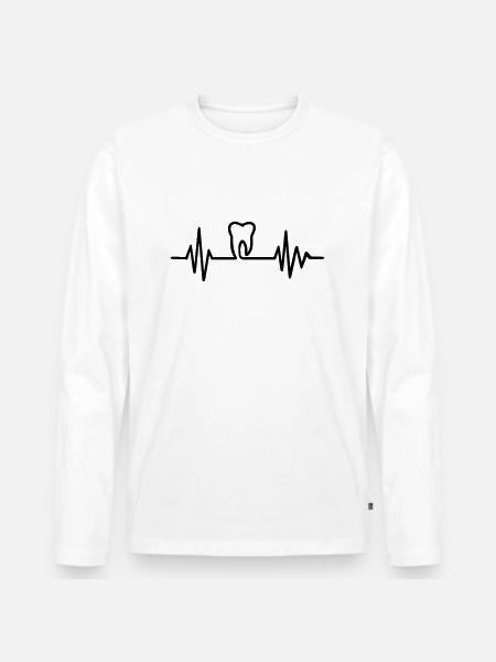 Zahnarzt - Männer Premium Bio Langarmshirt - Weiß