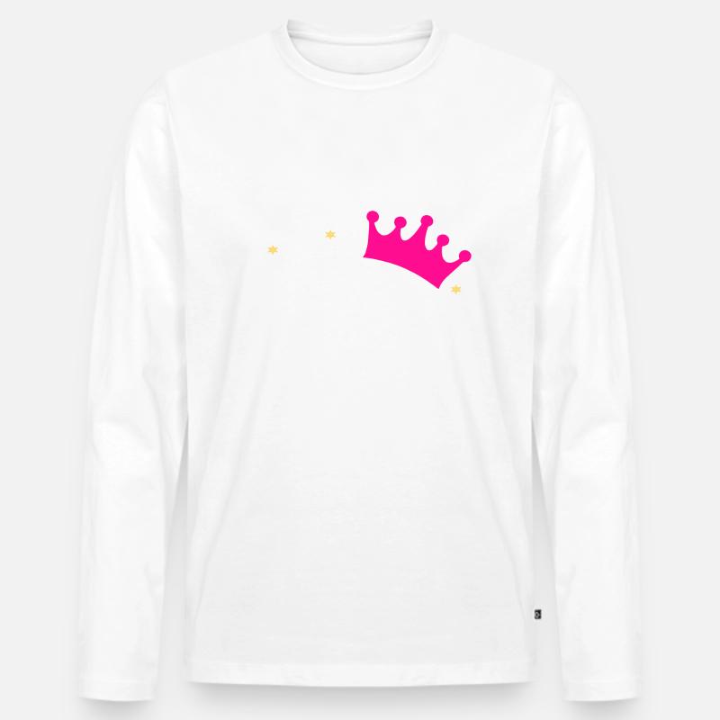 grosse schwester w - Männer Premium Bio Langarmshirt - Weiß