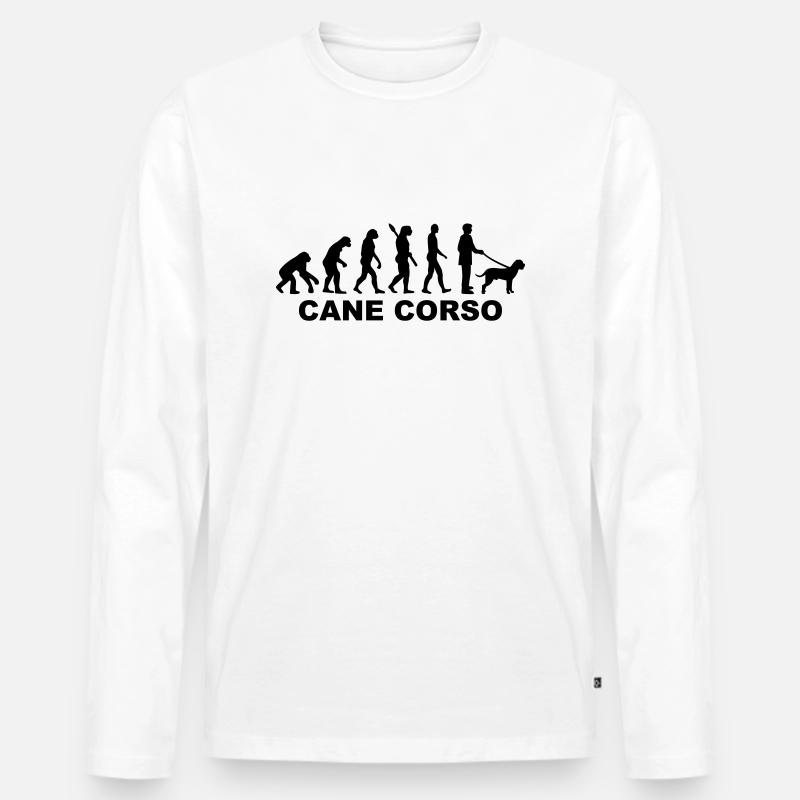 Cane Corso - Männer Premium Bio Langarmshirt - Weiß