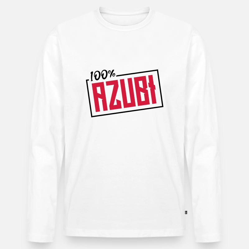 azubi 100 prozent - Männer Premium Bio Langarmshirt - Weiß