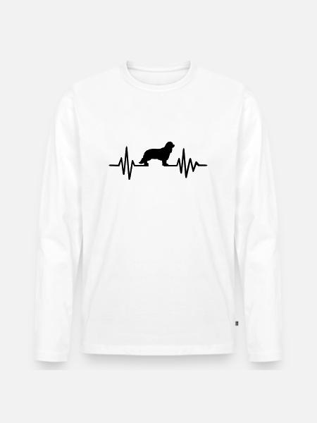 Cavalier King Charles - Männer Premium Bio Langarmshirt - Weiß