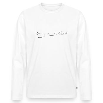 Kirchberg Kitzbühel - T-shirt manches longues Premium bio Homme - blanc - Devant - Nico (187cm)