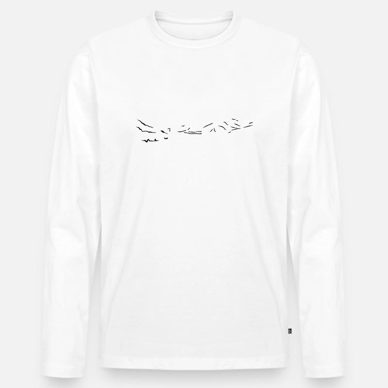 Kirchberg Kitzbühel - Männer Premium Bio Langarmshirt - Weiß
