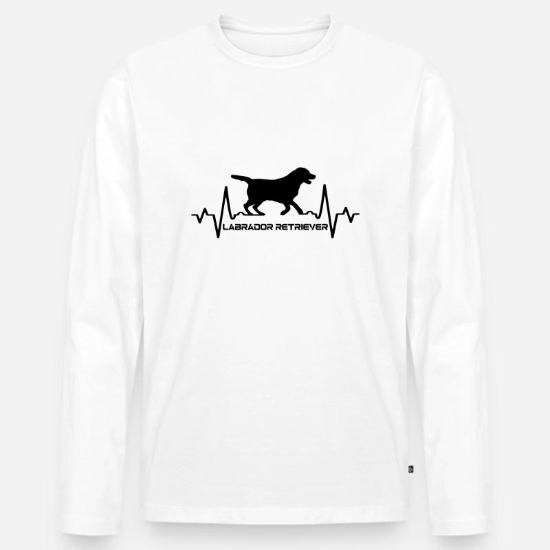 Labrador Retriever - Männer Premium Bio Langarmshirt - Weiß