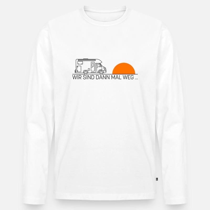 Wir sind dann mal weg ... - Männer Premium Bio Langarmshirt - Weiß