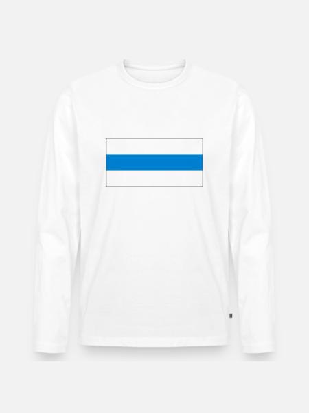 Russian anti-war flag - Men's Premium Organic Long Sleeve Shirt - white