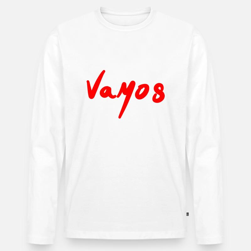 Vamos - Männer Premium Bio Langarmshirt - Weiß