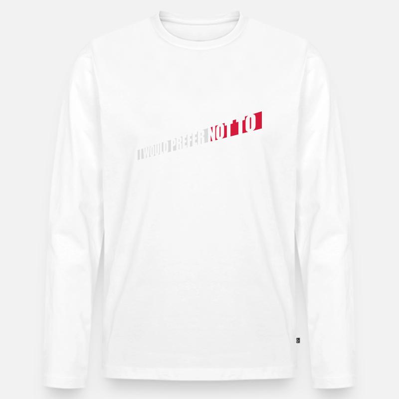 I prefer not to - Männer Premium Bio Langarmshirt - Weiß