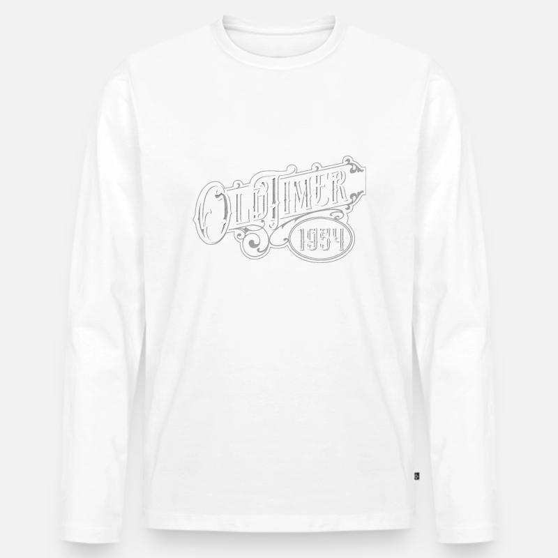 Oldtimer - Männer Premium Bio Langarmshirt - Weiß