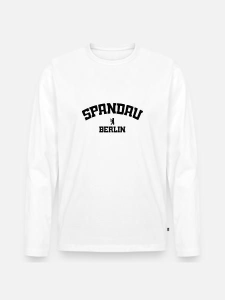 Spandau - Berlin - Deutschland - Germany - Männer Premium Bio Langarmshirt - Weiß