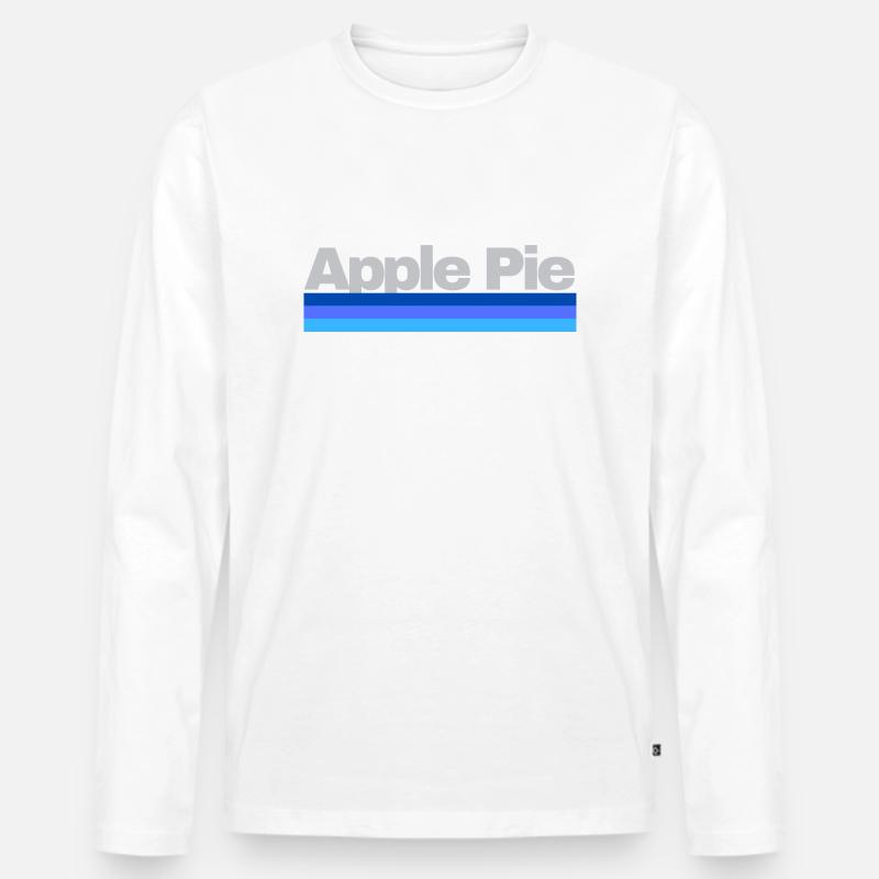 Graue Schrift - Männer Premium Bio Langarmshirt - Weiß