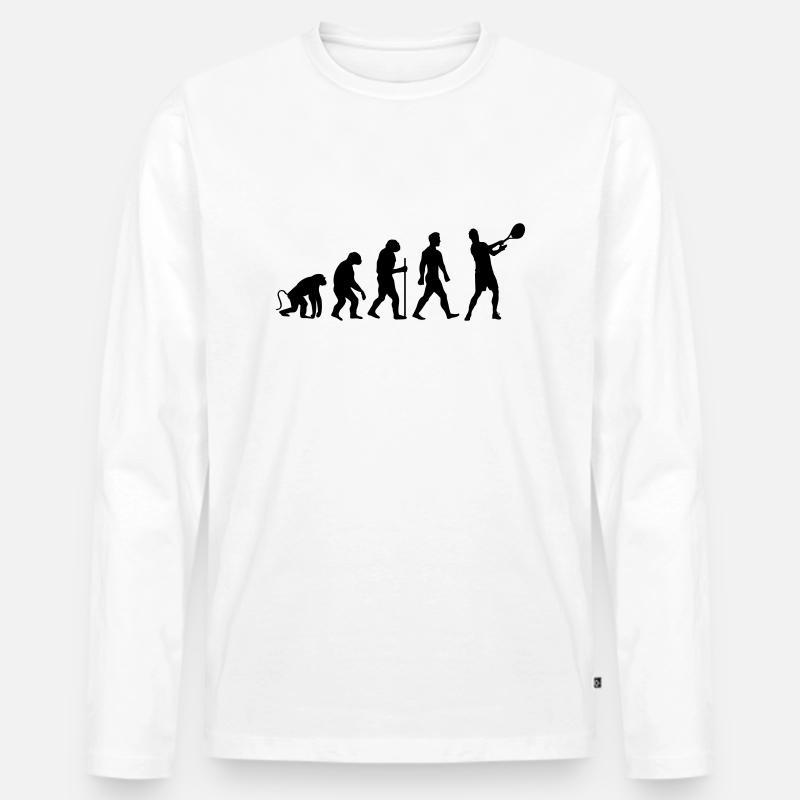 tennis evolution - Männer Premium Bio Langarmshirt - Weiß