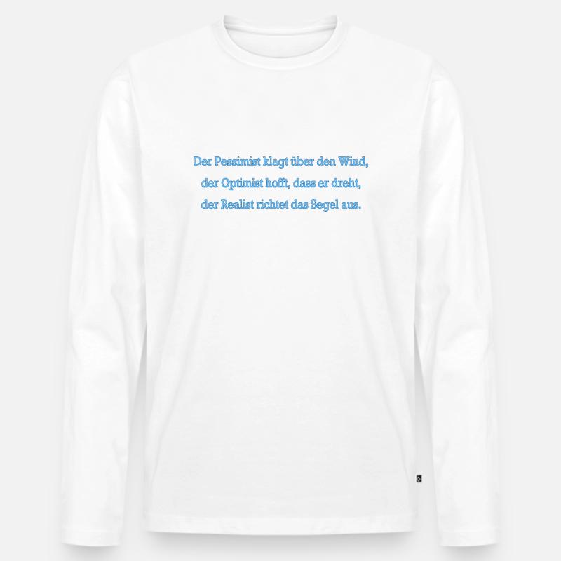 Seglerspruch - Männer Premium Bio Langarmshirt - Weiß