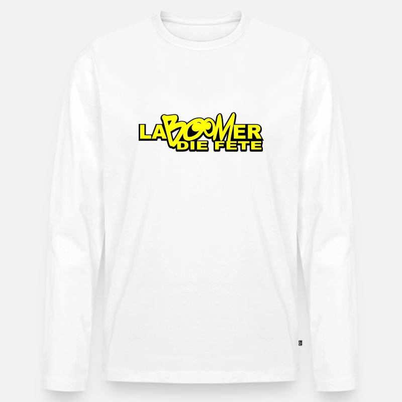 La Boomer - Männer Premium Bio Langarmshirt - Weiß