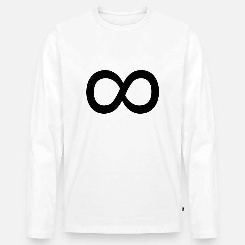 infinity - Männer Premium Bio Langarmshirt - Weiß