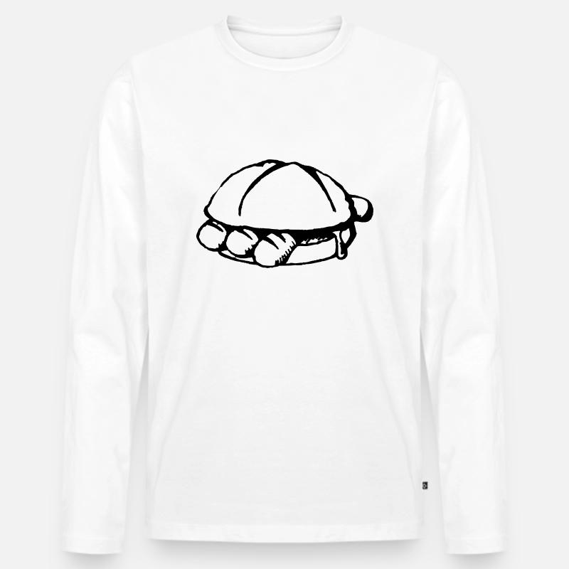 weggla, Bratwurstsemmel - Männer Premium Bio Langarmshirt - Weiß