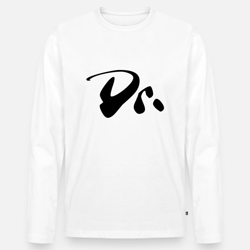 Dr - Männer Premium Bio Langarmshirt - Weiß